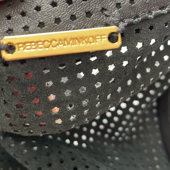 RARE Rebecca Minkoff 100% Lamb Leather Moto Jacket Laser Cut Stars - Picture 11 of 12